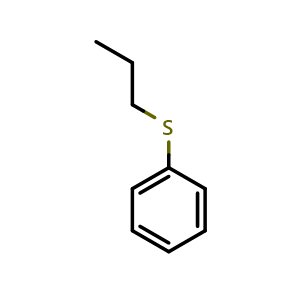 Chemical structure of phenyl(propyl)sulfane , CAS 874-79-3, AChemBlock AD292970