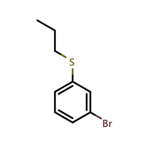 Chemical structure of (3-bromophenyl)(propyl)sulfane , CAS 883443-16-1, AChemBlock AD292973