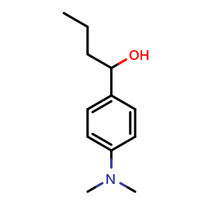 Chemical structure of 1-(4-(dimethylamino)phenyl)butan-1-ol , CAS 861532-71-0, AChemBlock AD292979