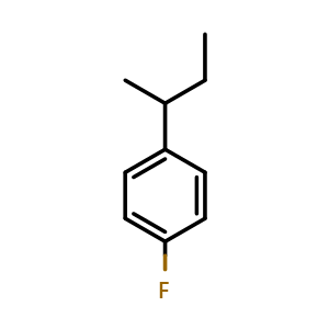 Chemical structure of 1-(sec-butyl)-4-fluorobenzene , CAS 329-76-0, AChemBlock AD292987