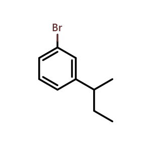 Chemical structure of 1-bromo-3-(sec-butyl)benzene , CAS 408307-61-9, AChemBlock AD292990