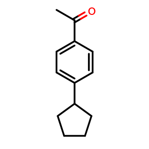 Chemical structure of 1-(4-cyclopentylphenyl)ethanone , CAS 85689-77-6, AChemBlock AD293006
