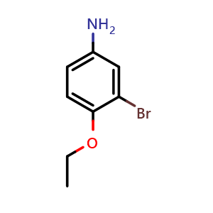 Chemical structure of 3-bromo-4-ethoxyaniline , CAS 101251-12-1, AChemBlock AD293008