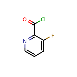 Chemical structure of 3-Fluoro-2-pyridinecarbonyl chloride , CAS 929568-98-9, AChemBlock AD293029