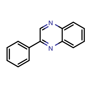 Chemical structure of 2-phenylquinoxaline , CAS 5021-43-2, AChemBlock AD293036