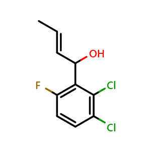 Chemical structure of (E)-1-(2,3-dichloro-6-fluorophenyl)but-2-en-1-ol , CAS 2921913-46-2, AChemBlock AD293049