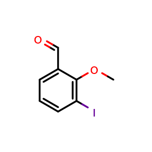 Chemical structure of 3-iodo-2-methoxybenzaldehyde , CAS 874347-49-6, AChemBlock AD293070