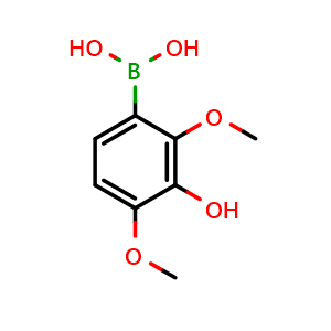 Chemical structure of 3-Hydroxy-2,4-dimethoxyphenylboronic acid , CAS 865540-66-5, AChemBlock AD293086