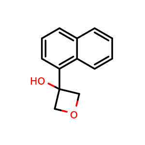 Chemical structure of 3-(1-Naphthalenyl)-3-oxetanol , CAS 1888958-43-7, AChemBlock AD293102