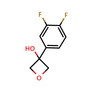 Chemical structure of 3-(3,4-Difluorophenyl)-3-oxetanol , CAS 1501101-67-2, AChemBlock AD293106