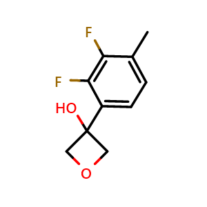 Chemical structure of 3-(2,3-Difluoro-4-methylphenyl)-3-oxetanol , CAS 2106393-83-1, AChemBlock AD293130