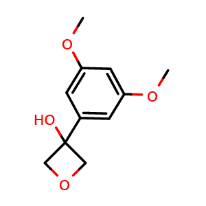 Chemical structure of 3-(3,5-Dimethoxyphenyl)-3-oxetanol , CAS 1903713-24-5, AChemBlock AD293142