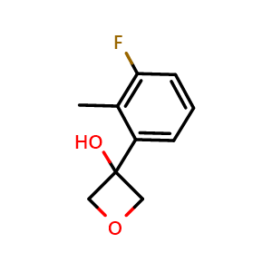 Chemical structure of 3-(3-Fluoro-2-methylphenyl)-3-oxetanol , CAS 1432620-47-7, AChemBlock AD293158