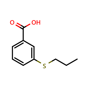 Chemical structure of 3-(Propylthio)benzoic acid , CAS 110208-00-9, AChemBlock AD293178