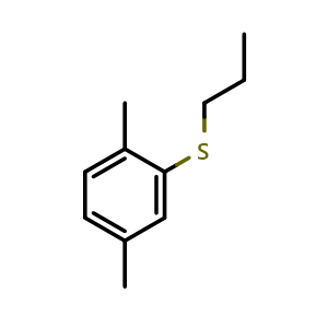 Chemical structure of 1,4-Dimethyl-2-(propylthio)benzene , CAS 21546-64-5, AChemBlock AD293182