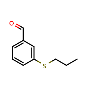 Chemical structure of 3-(Propylthio)benzaldehyde , CAS 883443-15-0, AChemBlock AD293184