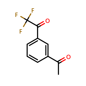 Chemical structure of 1-(3-acetylphenyl)-2,2,2-trifluoroethanone , CAS 60283-15-0, AChemBlock AD293187