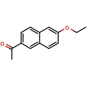 Chemical structure of 1-(6-Ethoxy-2-naphthalenyl)ethanone , CAS 2027-11-4, AChemBlock AD293206