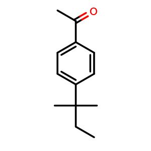 Chemical structure of 1-[4-(1,1-Dimethylpropyl)phenyl]ethanone , CAS 67468-81-9, AChemBlock AD293208