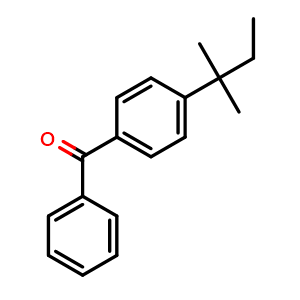 Chemical structure of [4-(1,1-Dimethylpropyl)phenyl]phenylmethanone , CAS 59137-72-3, AChemBlock AD293209