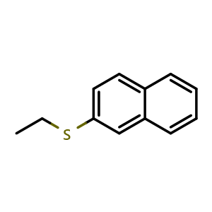 Chemical structure of 2-(Ethylthio)naphthalene , CAS 32551-87-4, AChemBlock AD293212