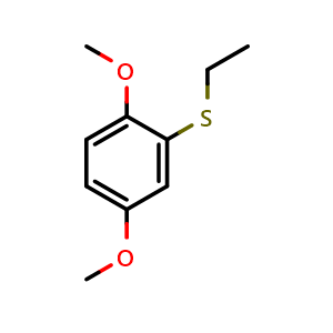 Chemical structure of 2-(Ethylthio)-1,4-dimethoxybenzene , CAS 24920-39-6, AChemBlock AD293217