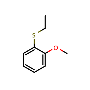 Chemical structure of 1-(Ethylthio)-2-methoxybenzene , CAS 34257-56-2, AChemBlock AD293218