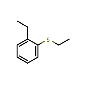 Chemical structure of 1-Ethyl-2-(ethylthio)benzene , CAS 90927-72-3, AChemBlock AD293219
