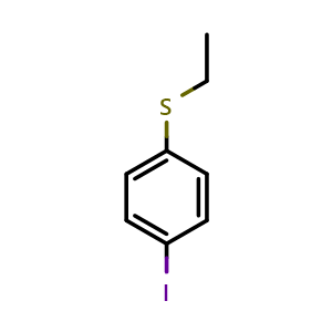 Chemical structure of 1-(Ethylthio)-4-iodobenzene , CAS 87424-99-5, AChemBlock AD293221