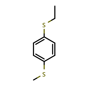 Chemical structure of 1-(Ethylthio)-4-(methylthio)benzene , CAS 83500-75-8, AChemBlock AD293222