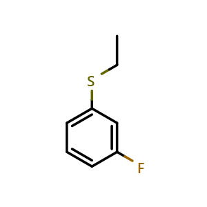 Chemical structure of 1-(Ethylthio)-3-fluorobenzene , CAS 116250-44-3, AChemBlock AD293223