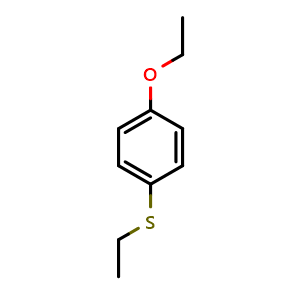 Chemical structure of 1-Ethoxy-4-(ethylthio)benzene , CAS 82961-58-8, AChemBlock AD293224