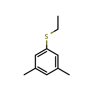 Chemical structure of 1-(Ethylthio)-3,5-dimethylbenzene , CAS 1108726-18-6, AChemBlock AD293225