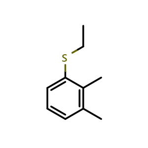 Chemical structure of 1-(Ethylthio)-2,3-dimethylbenzene , CAS 105371-72-0, AChemBlock AD293232