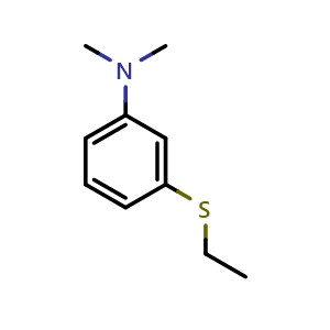 Chemical structure of 3-(Ethylthio)-N,N-dimethylbenzenamine , CAS 91330-03-9, AChemBlock AD293233