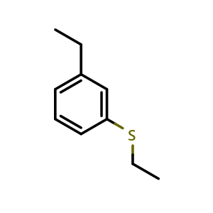 Chemical structure of 1-Ethyl-3-(ethylthio)benzene , CAS 158321-95-0, AChemBlock AD293241