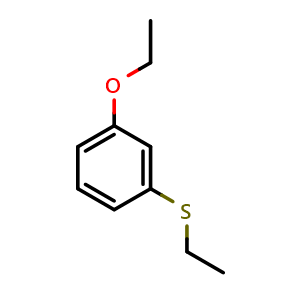 Chemical structure of 1-Ethoxy-3-(ethylthio)benzene , CAS 85428-52-0, AChemBlock AD293246