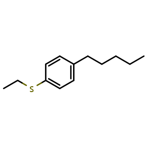 Chemical structure of 1-(Ethylthio)-4-pentylbenzene , CAS 2737206-76-5, AChemBlock AD293250