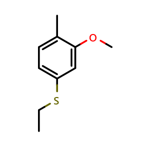 Chemical structure of 4-(Ethylthio)-2-methoxy-1-methylbenzene , CAS 1822764-24-8, AChemBlock AD293255