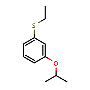Chemical structure of 1-(Ethylthio)-3-(1-methylethoxy)benzene , CAS 1314950-91-8, AChemBlock AD293264