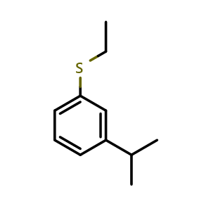 Chemical structure of 1-(Ethylthio)-3-(1-methylethyl)benzene , CAS 1314911-86-8, AChemBlock AD293269