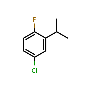 Chemical structure of 4-Chloro-1-fluoro-2-(1-methylethyl)benzene , CAS 112611-91-3, AChemBlock AD293275