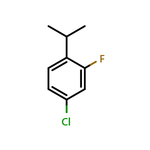 Chemical structure of 4-Chloro-2-fluoro-1-(1-methylethyl)benzene , CAS 112611-89-9, AChemBlock AD293277
