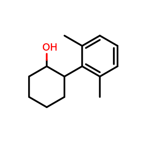 Chemical structure of 2-(2,6-Dimethylphenyl)cyclohexanol , CAS 2737207-35-9, AChemBlock AD293291
