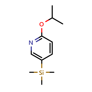 Chemical structure of 2-(1-Methylethoxy)-5-(trimethylsilyl)pyridine , CAS 2387239-61-2, AChemBlock AD293315
