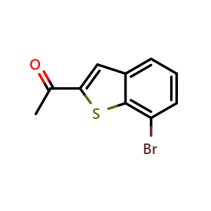 Chemical structure of 1-(7-Bromobenzo[b]thien-2-yl)ethanone , CAS 369370-38-7, AChemBlock AD293325