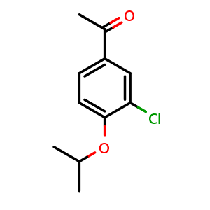 Chemical structure of 1-(3-chloro-4-isopropoxyphenyl)ethanone , CAS 944890-18-0, AChemBlock AD293336