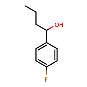 Chemical structure of 1-(4-fluorophenyl)butan-1-ol , CAS 704-83-6, AChemBlock AD293363