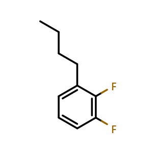 Chemical structure of 1-butyl-2,3-difluorobenzene , CAS 942420-04-4, AChemBlock AD293364