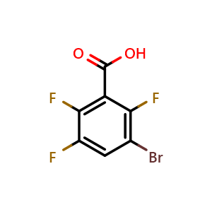 Chemical structure of 3-Bromo-2,5,6-trifluorobenzoic acid , CAS 118829-12-2, AChemBlock AD293376